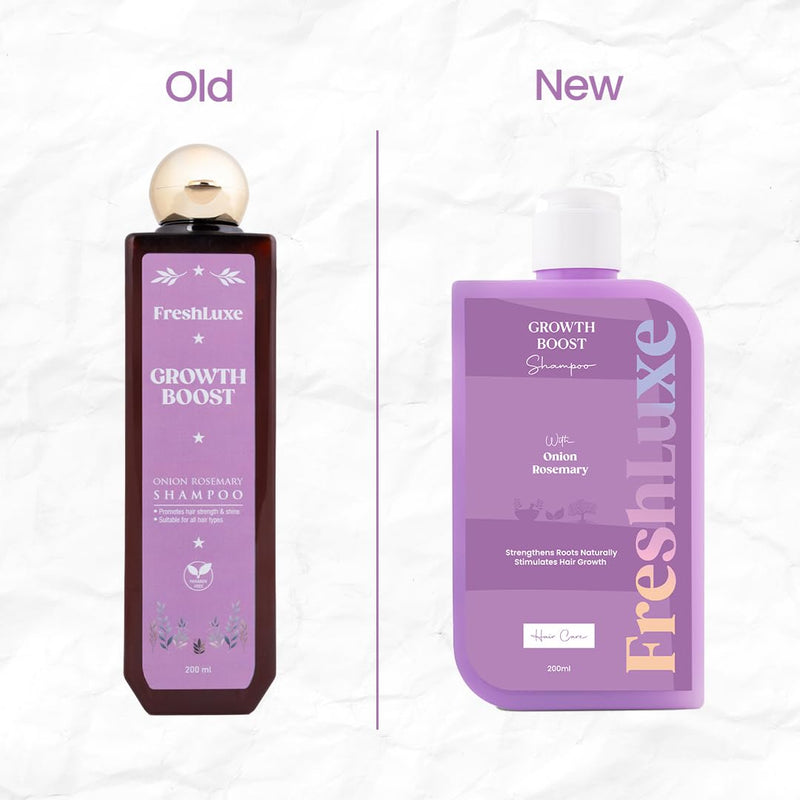 FreshLuxe Growth Boost Shampoo Hair-Fall Control Cleanser Onion & Rosemary