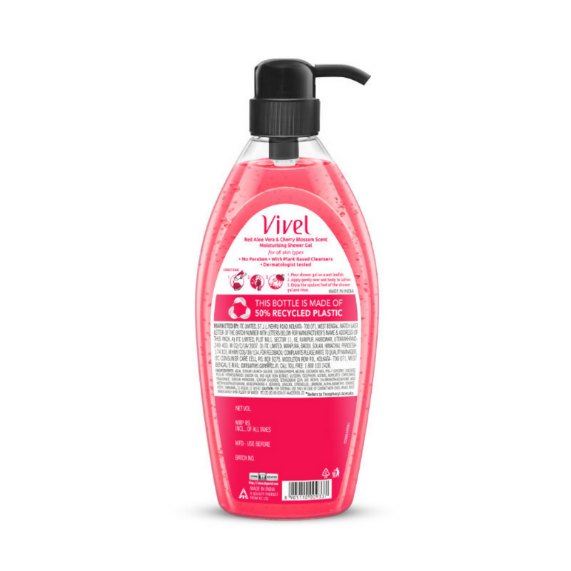 Vivel Red Aloe Vera & Cherry Blossom Scent Moisturizing Shower Gel