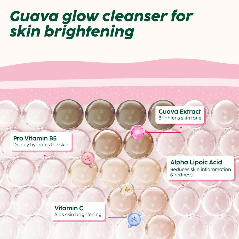 PLIX The Plant Fix Guava Glow Juicy Cleanser For Skin Brightening With Vitamin C