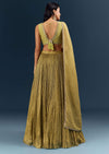 Solid Green Banarasi Silk Bridesmaid Lehenga With Intricate Hand Embroidery