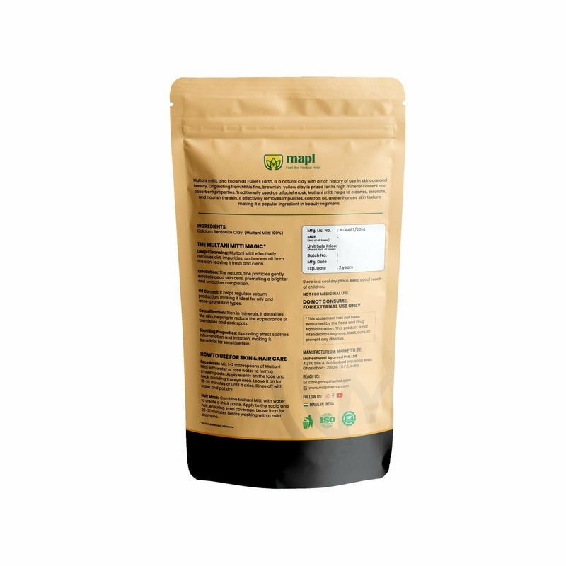 MAPL Multani Mitti Natural Fullers Earth Powder