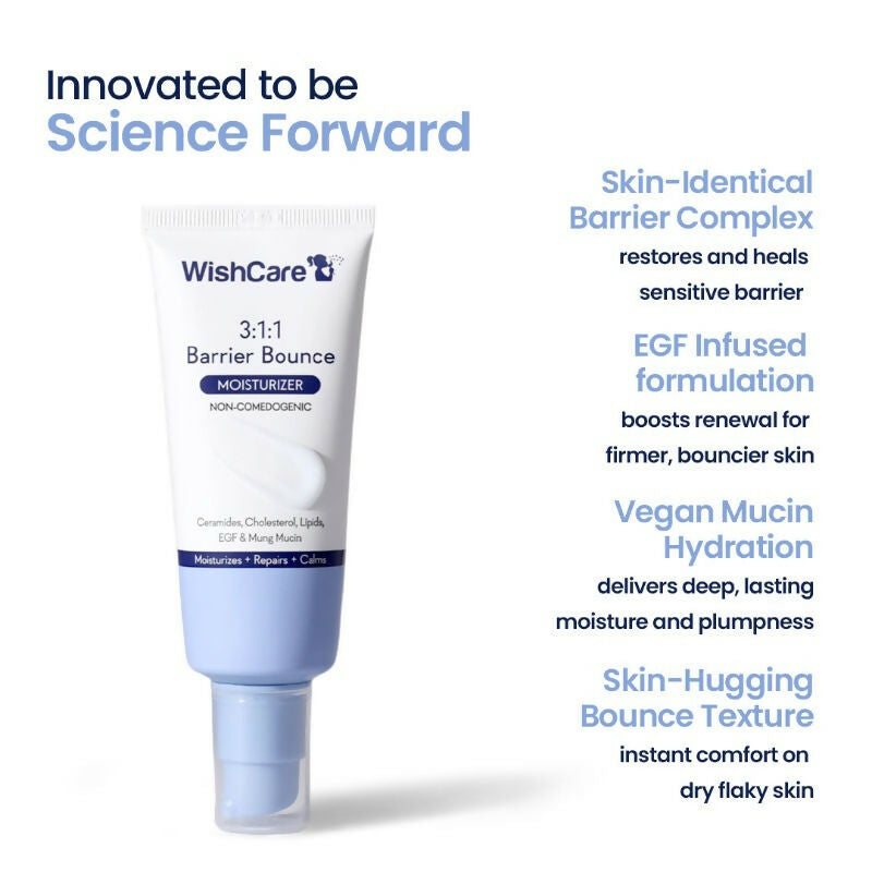 Wishcare 3:1:1 Barrier Bounce Moisturizer with Non-Comedogenic