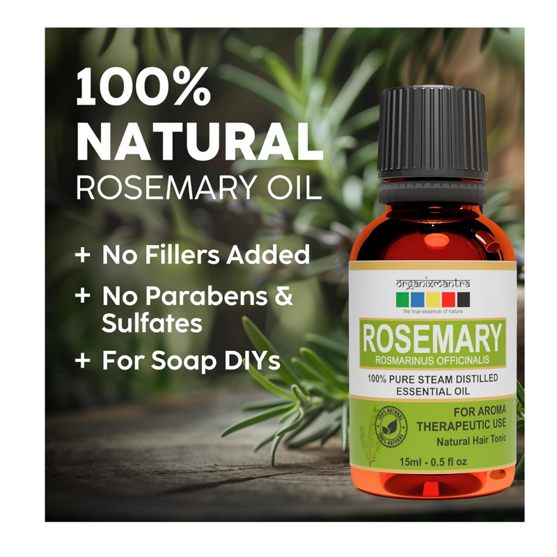Organix Mantra Rosemary Oil for Hair - 100% Natural Rosemary Hair Oil