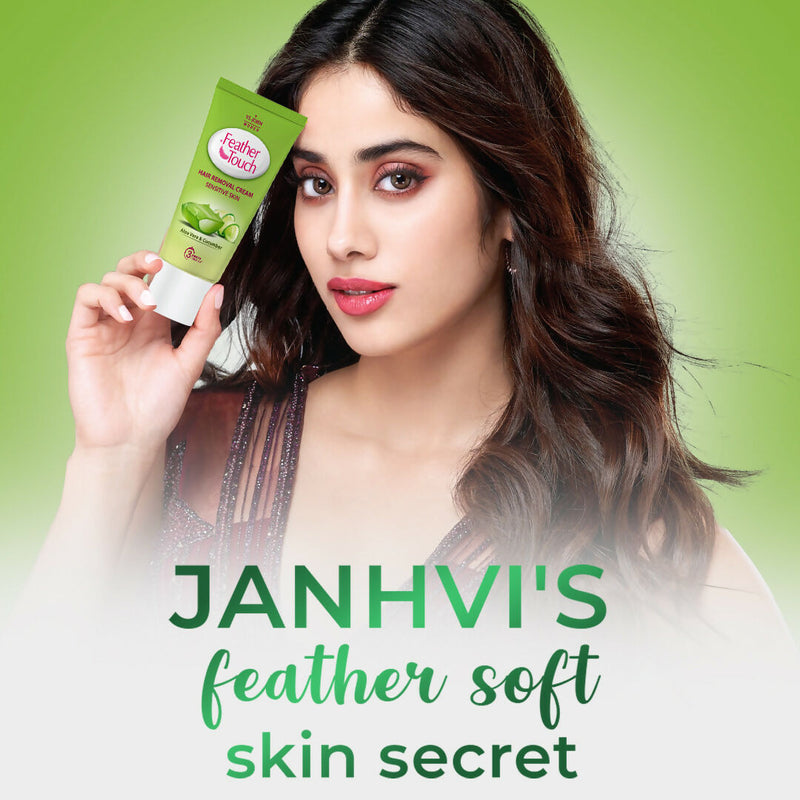 VI-JOHN Feather Touch Cucumber & Aloevera Hair Removal Cream for Women for Sensitive Skin Suitable for Legs, Underarms, Bikini Line, Arms