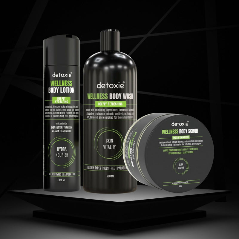 Detoxie Body Wash, Lotion & Scrub Combo - Wellness