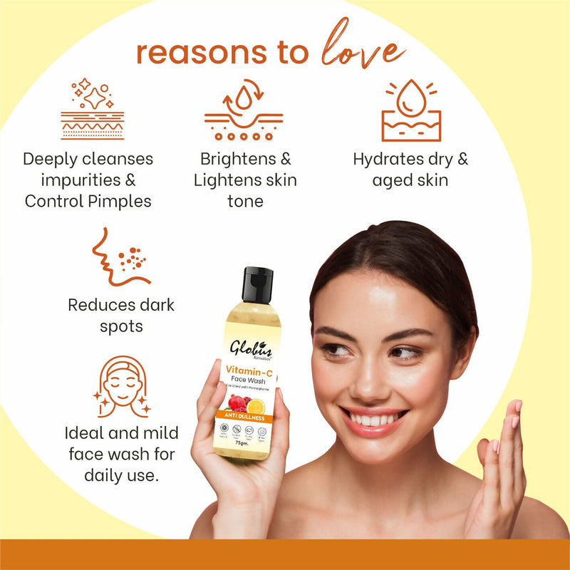 Globus Remedies Anti Ageing Globus Naturals Anti-Ageing Skin Brightening Vitamin C Face Wash
