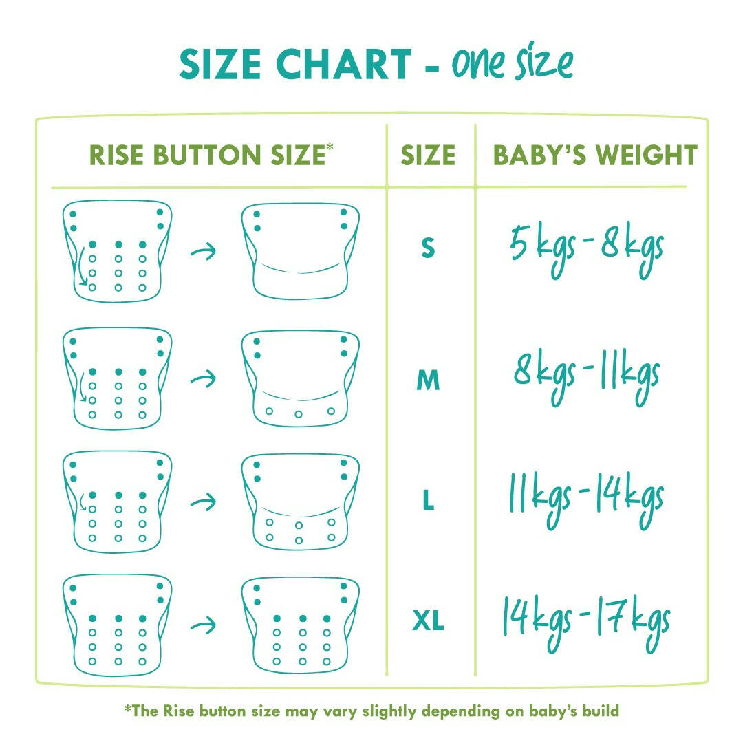 Kindermum Nano Pro Aio Cloth Diaper (With 2 Organic Inserts And Power Booster)-Baby Doodle For Kids