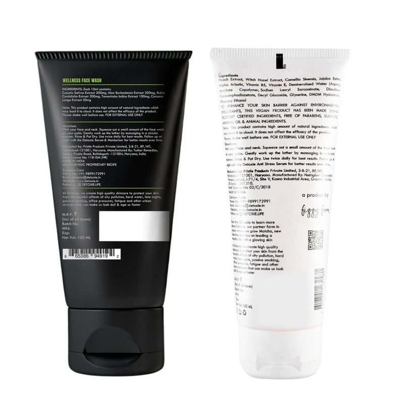 Detoxie Refreshing Face Wash Combo (Anti-Pollution + Wellness Face Wash)