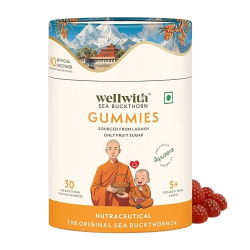Wellwith Sea buckthorn Vitamin C Rich, multivitamin supplement, Immunity Gummies