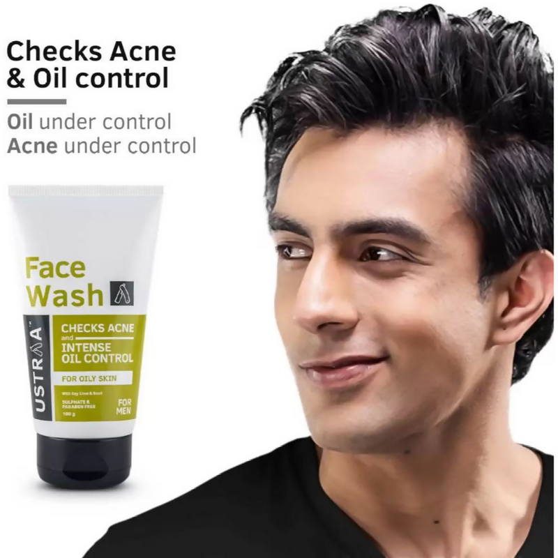Ustraa Face Wash - Oily Skin (Checks Acne & Intense Oil Control)