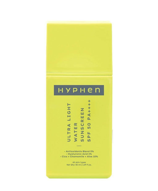 Hyphen By Kriti Sanon Ultra Light Water Sunscreen SPF 50 PA++++ UVA-UVB & Blue Light Protection, No White Cast, For Men & Women