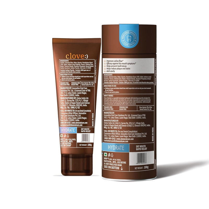 Clove Hydrate Toothpaste Dry Mouth Solution