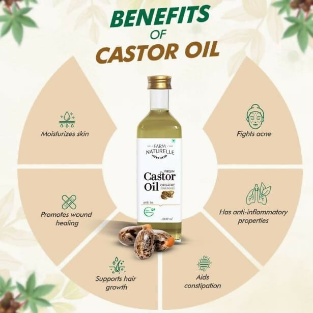 Farm Naturelle Pressed Castor Oil – Natural Care for Glowing Skin & Healthy Hair