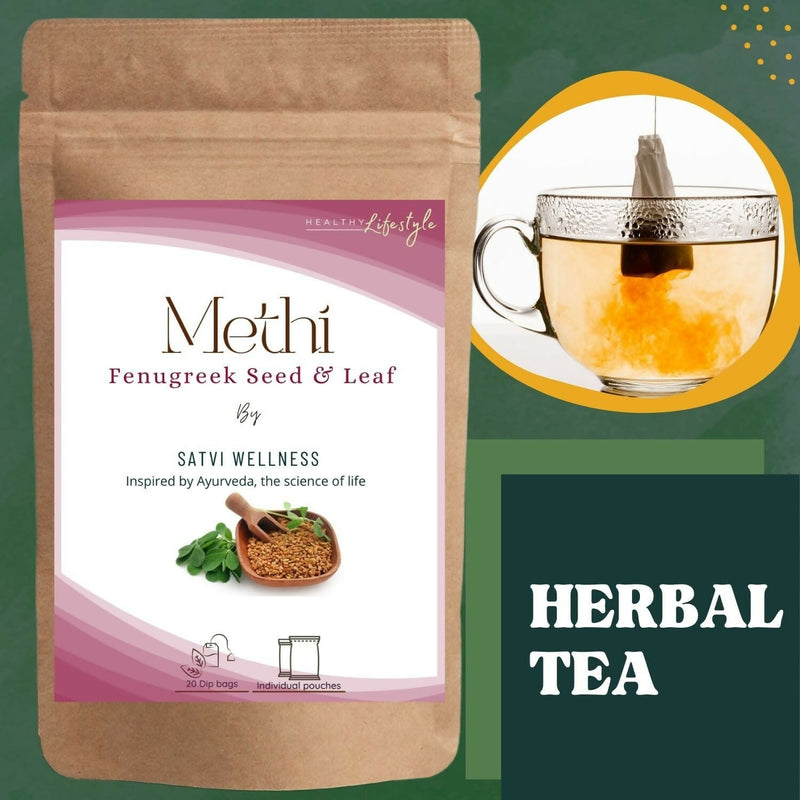 Satvi Wellness Methi Tea Bags | Fenugreek Seeds and Leaves