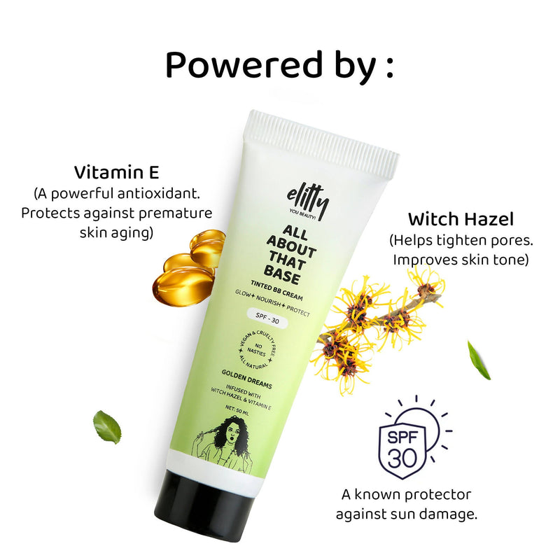 Elitty All About That Base Tinted BB Cream with SPF 30 - Golden Dreams (Deep)