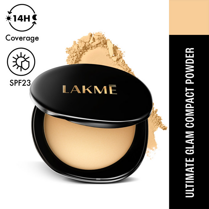 Lakme Ultimate Glam Compact, Skin Lightening Compact Powder - Ivory Fair 01
