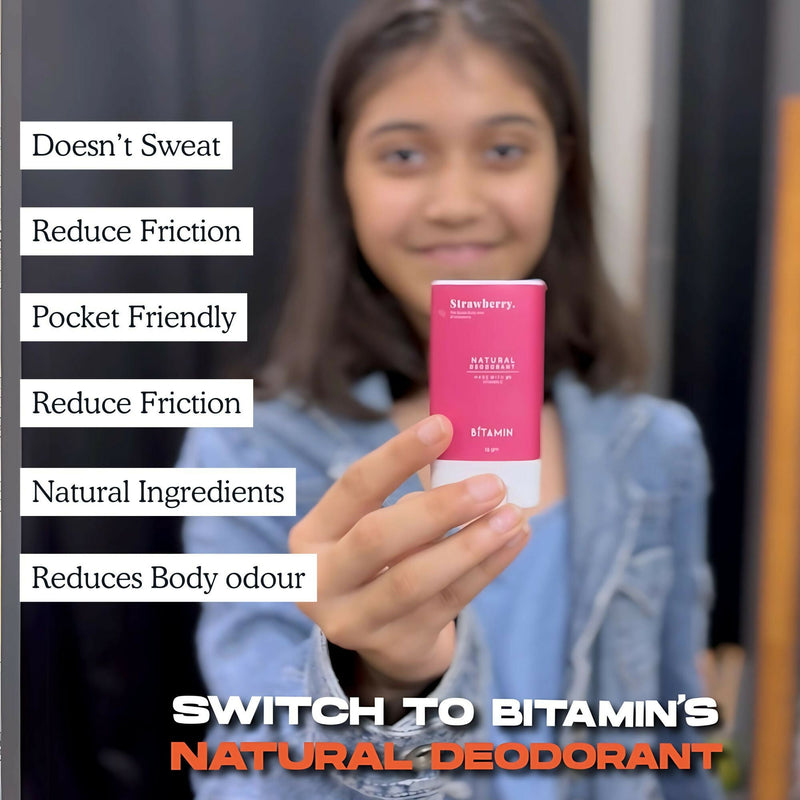 Bitamin Natural Strawbeary, Seasalt, Deodorant Teens