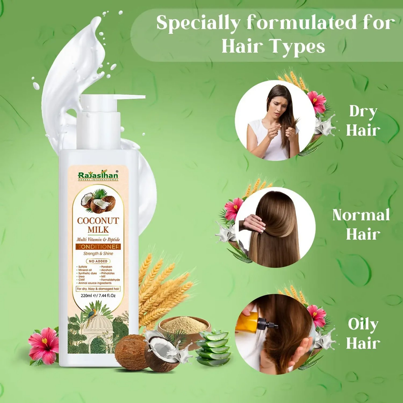 Rajasthan Herbals Coconut Milk Multi Vitamin & Peptide Conditioner