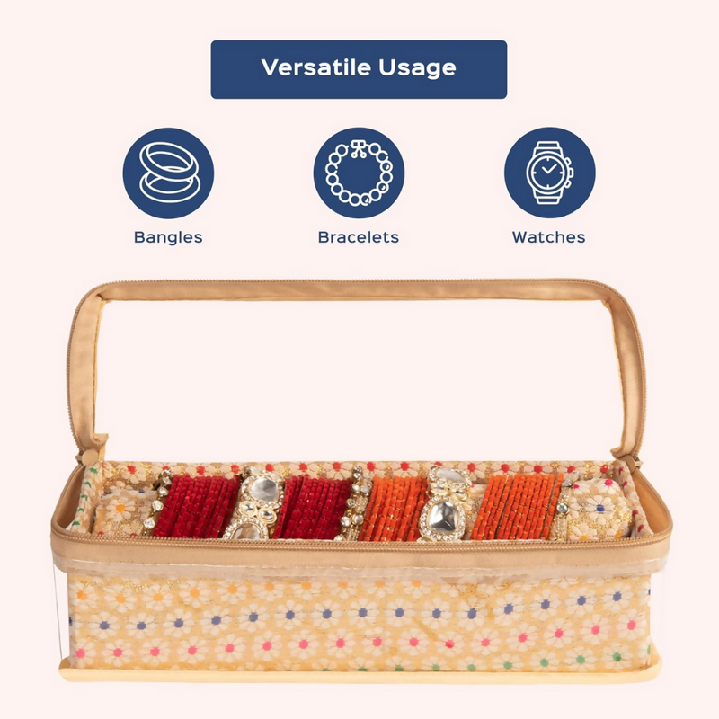 Homestrap Single Rod Storage Bangle Box - Golden