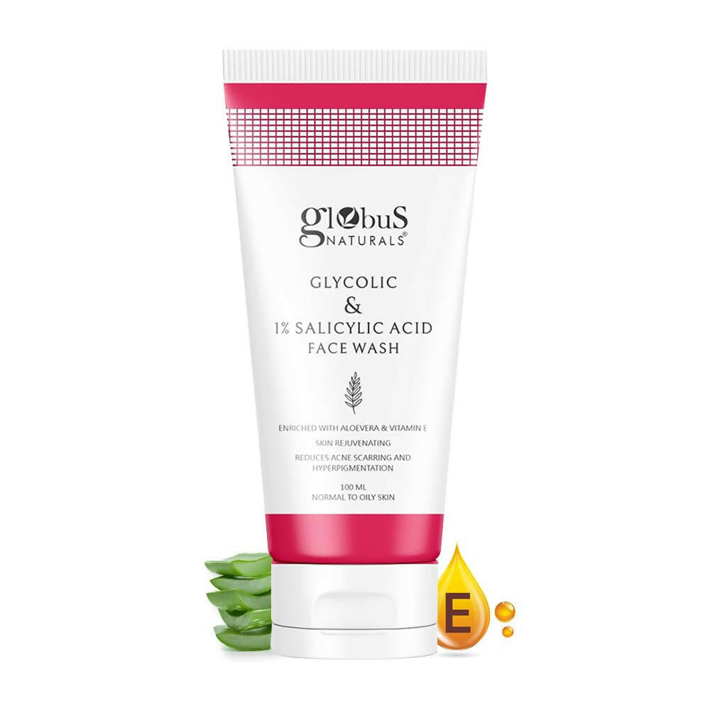 Globus Naturals Pimple Clear Glycolic & Salicylic Acid Face Wash