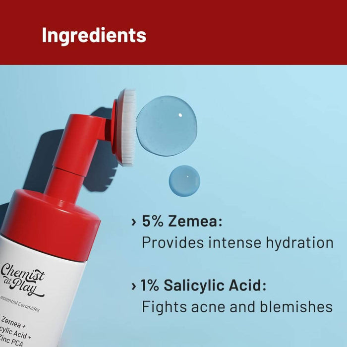 Chemist At Play Acne Control Face Wash For Oily & Acne-Prone Skin, Eliminates Invisible Pimples and Blackheads