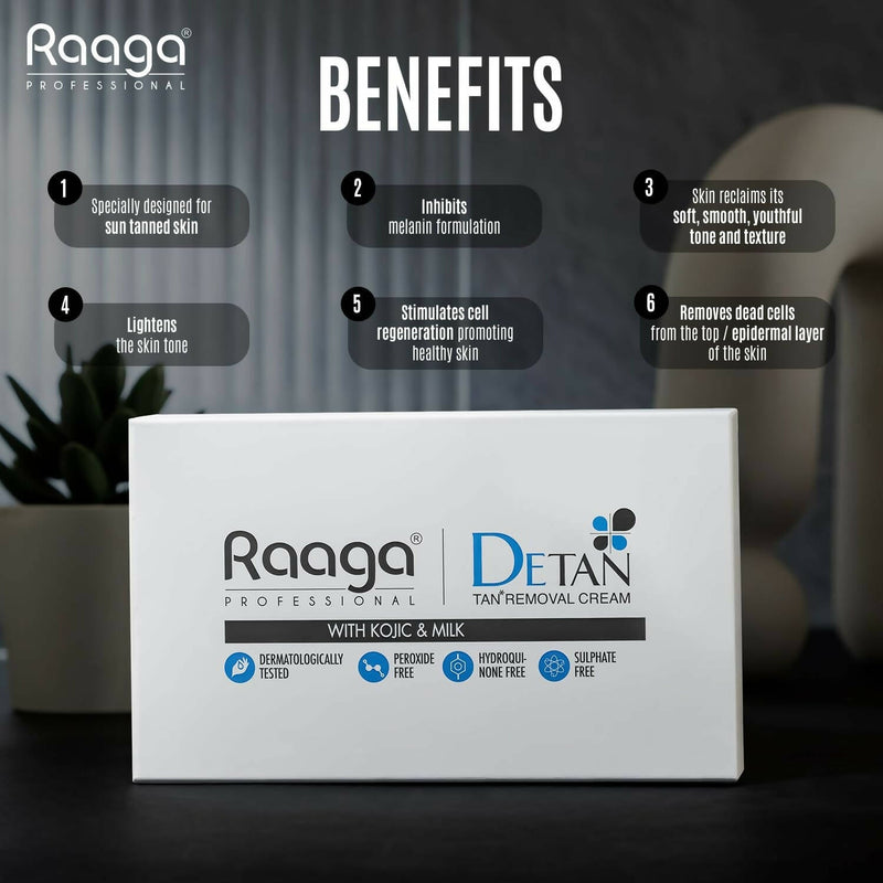 Raaga Professional De-Tan Tan Removal Cream Kojic & Milk