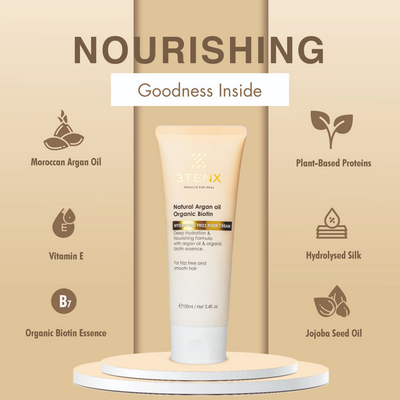 3TENX Hydrating Frizz Fixer Hair Cream For Nourished & Hydrated