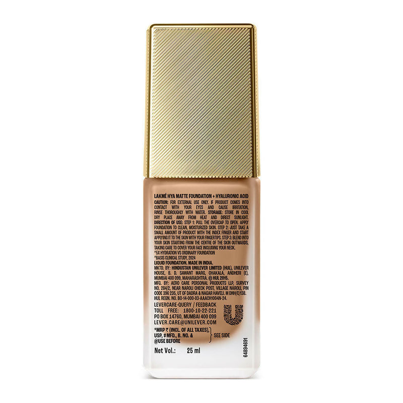 Lakme 9 To 5 Hya Matte Foundation + Hyaluronic Acid - Neutral Almond