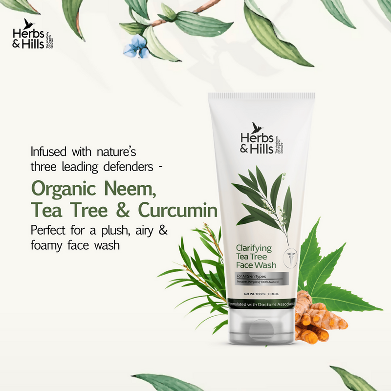 Herbs & Hills Clarifying Tea Tree Face Wash
