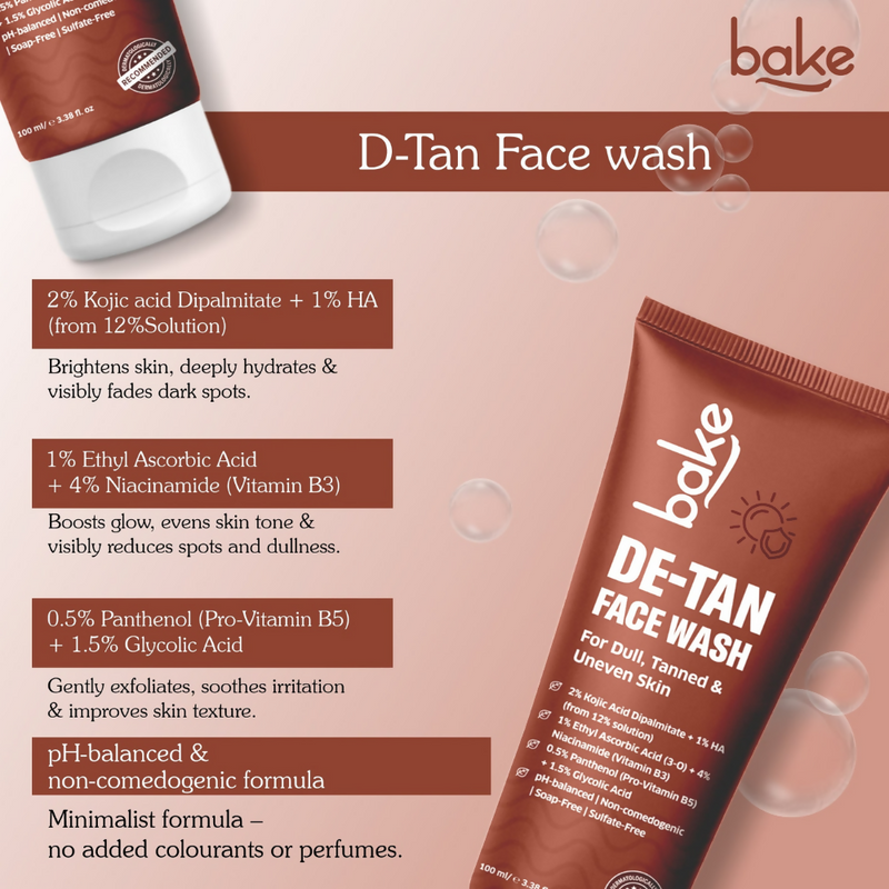Bake De-Tan Coffee Face Wash with Kojic Acid