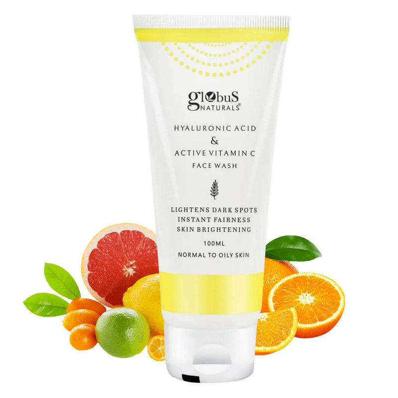 Globus Naturals Anti-Ageing Face Wash with Hyaluronic Acid and Vitamin C
