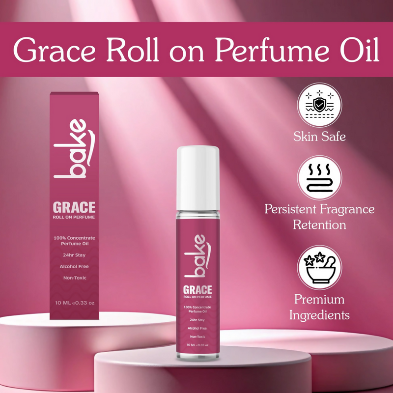 Bake Grace 100% Concentrated Perfume Oil Roll on Fragrance For Men & Women - White Oud