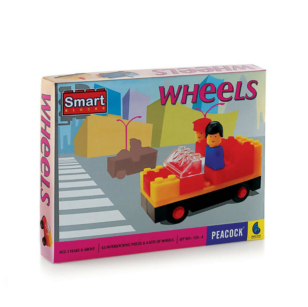 Peacock Learning & Educational Building Block Set For Kids - Wheels
