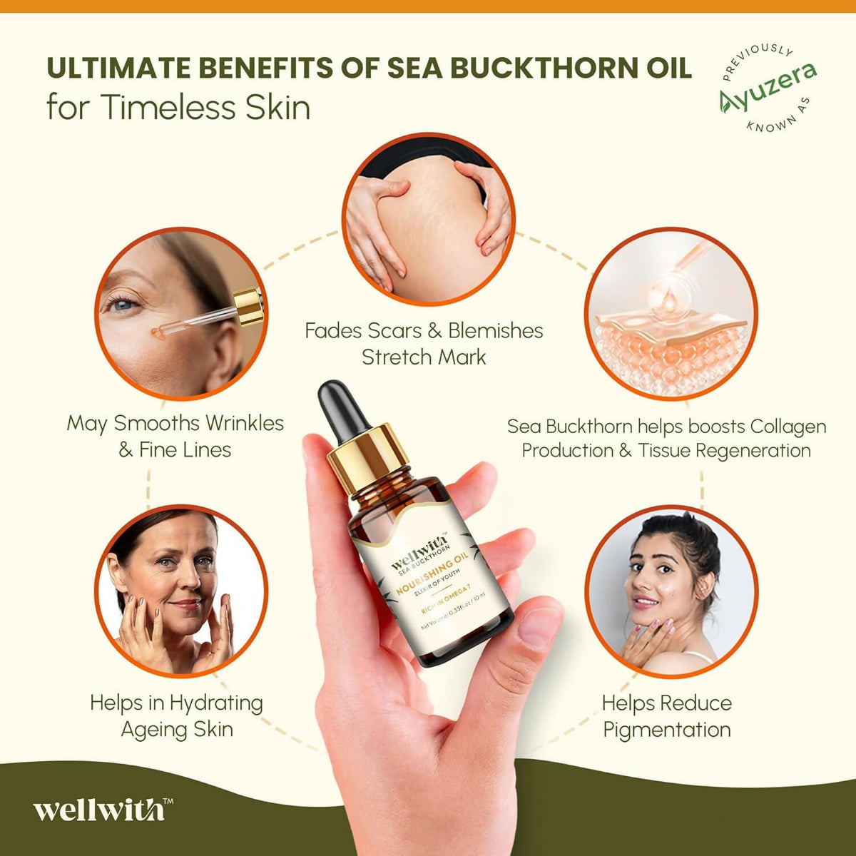 Wellwith Sea Buckthorn Berry Oil Face & Hair Serum