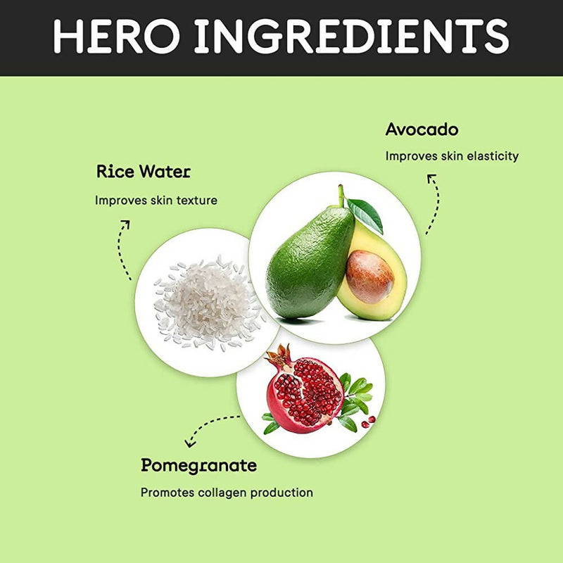 Quench Botanics Bravocado Pollution Rescue Cream Face Wash With Avocado, Rice Water & Pomegranate, Korean Beauty