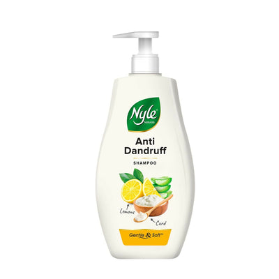 Nyle Naturals Anti Dandruff Shampoo, With Lemon And Curd, Gentle & Soft, For Men & Women