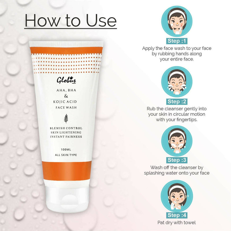 Globus Naturals AHA, BHA Herbal Face Wash