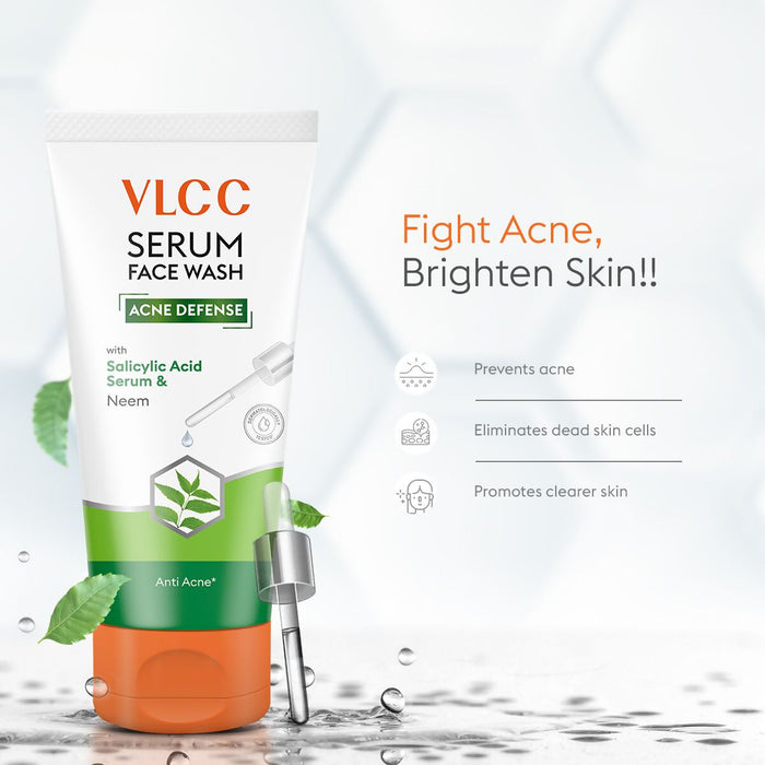 VLCC Acne Defense Serum Face Wash with Salicylic Acid Serum & Neem