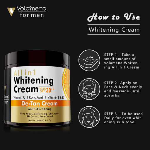 Volamena Men’s All in 1 Whitening Cream with SPF 30 ++