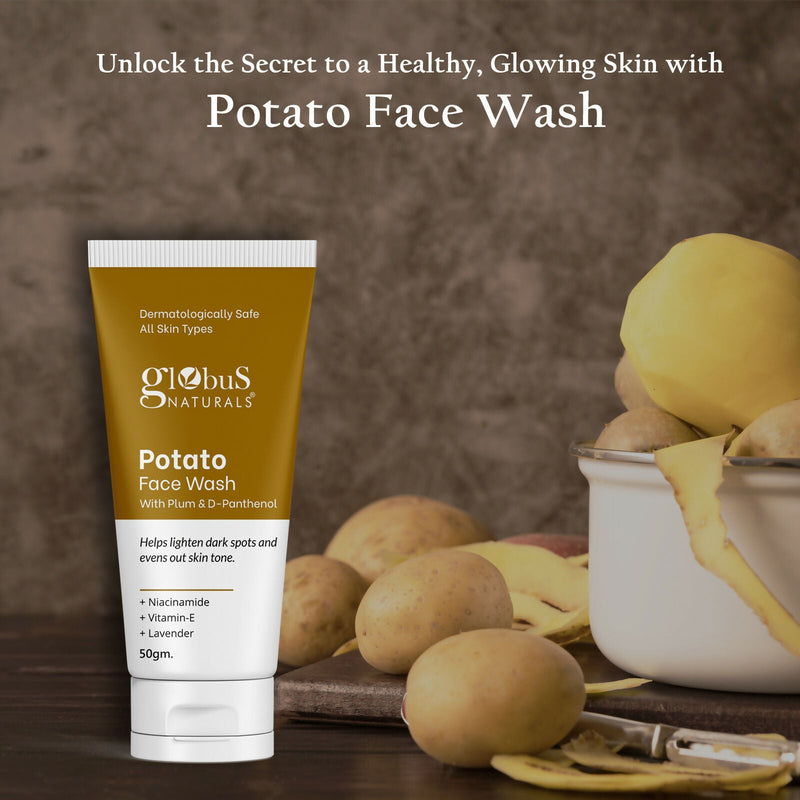 Globus Naturals Potato Face Wash with Plum & D-Panthenol