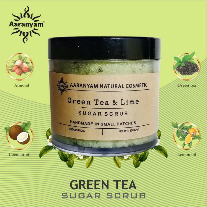 Aaranyam Green Tea & Lime Sugar Scrub For Face & Body