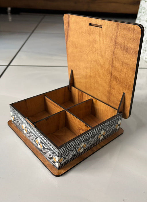 Wood estate Wooden Decor Boxes, Gift Boxes For Home Small Return Gifts Box Empty Container For Dry Fruits Return Gift (Pack Of 1)