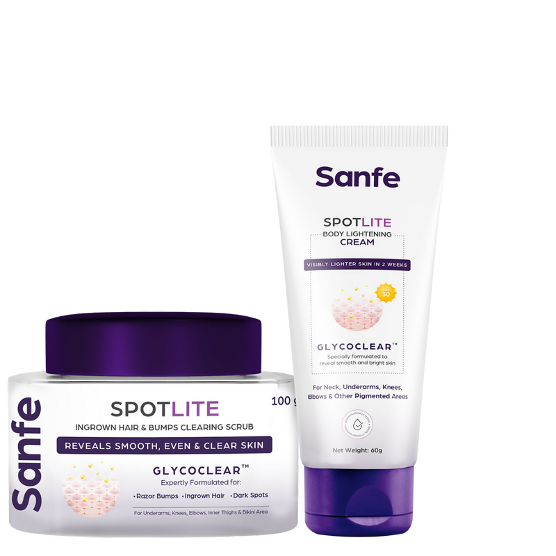 Sanfe 2 Steps Body Care Spotlite Kit For Dark & Tanned Neck