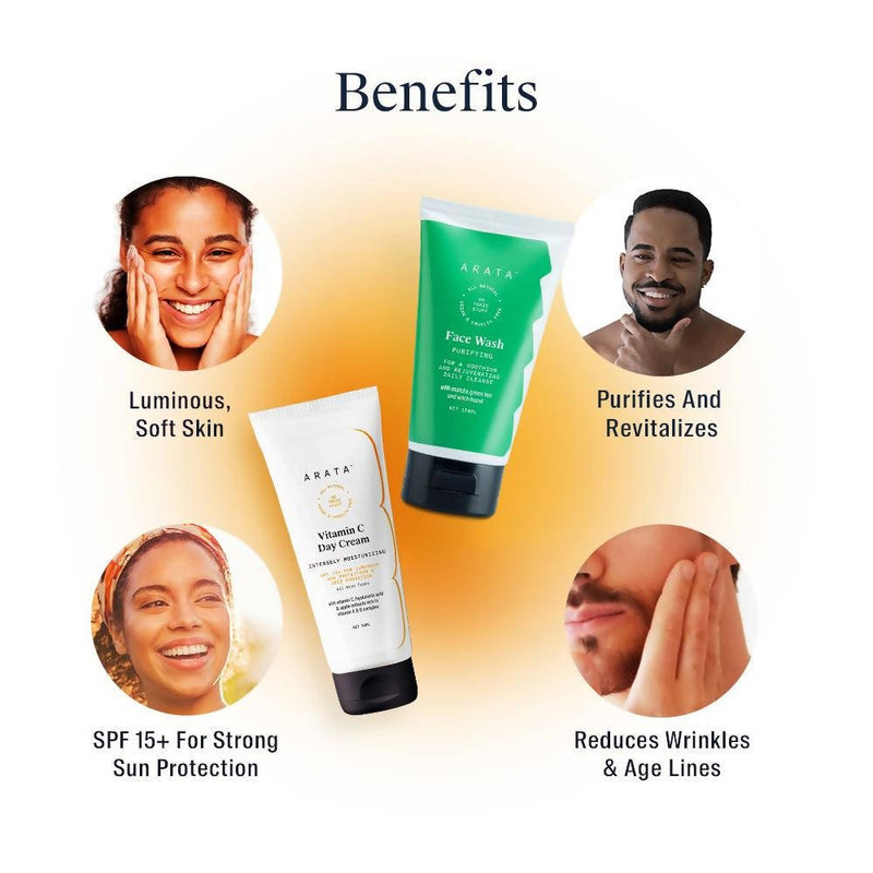 Arata Vitamin C Morning Glow Combo