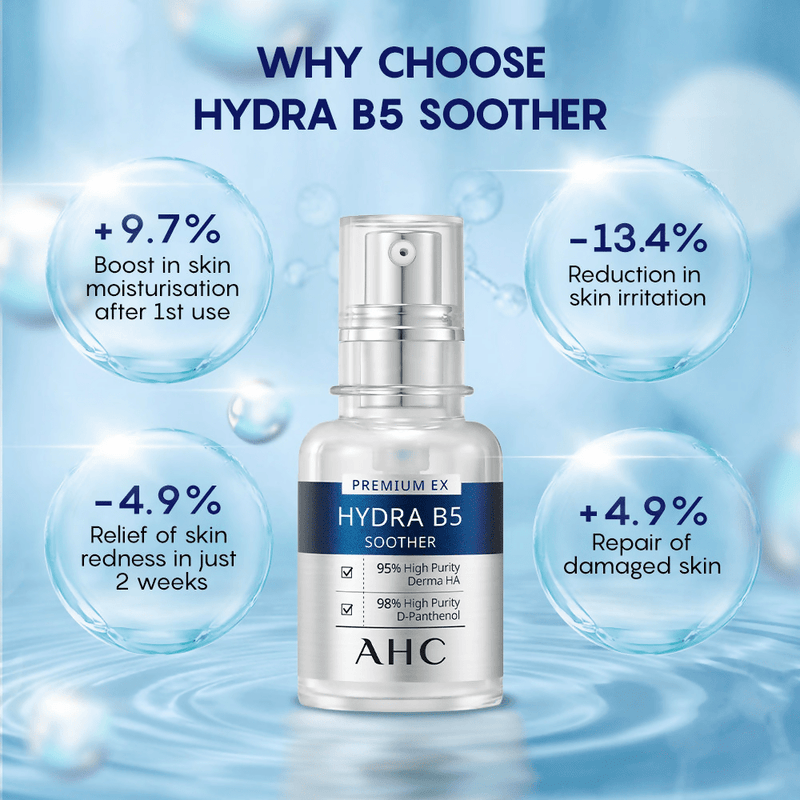 AHC Premium EX Hydra B5 Soother Hydrating Serum - Korean skincare