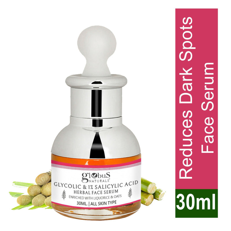 Globus Naturals Glycolic & 1% Salicylic Acid Anti Acne Face Serum