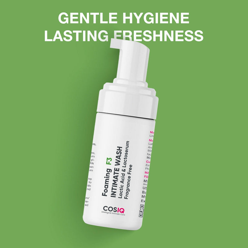 Cos-IQ Foaming F3 Intimate Wash Fragrance-Free Hygiene Wash with Lactic Acid & Lactoserum
