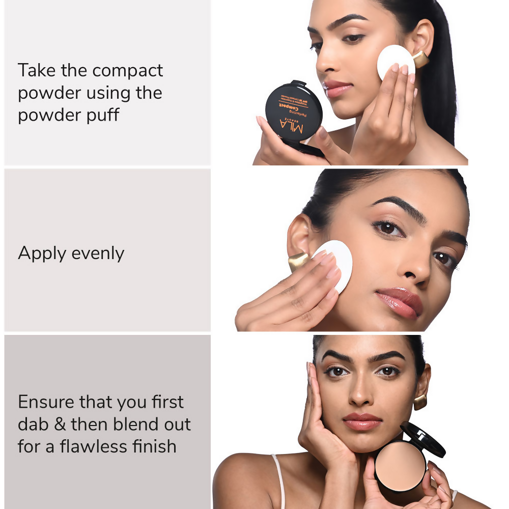 Mila Beaute Superstay Natural Matte Finish Perfecting Compact Powder with SPF 15 - Classic Ivory