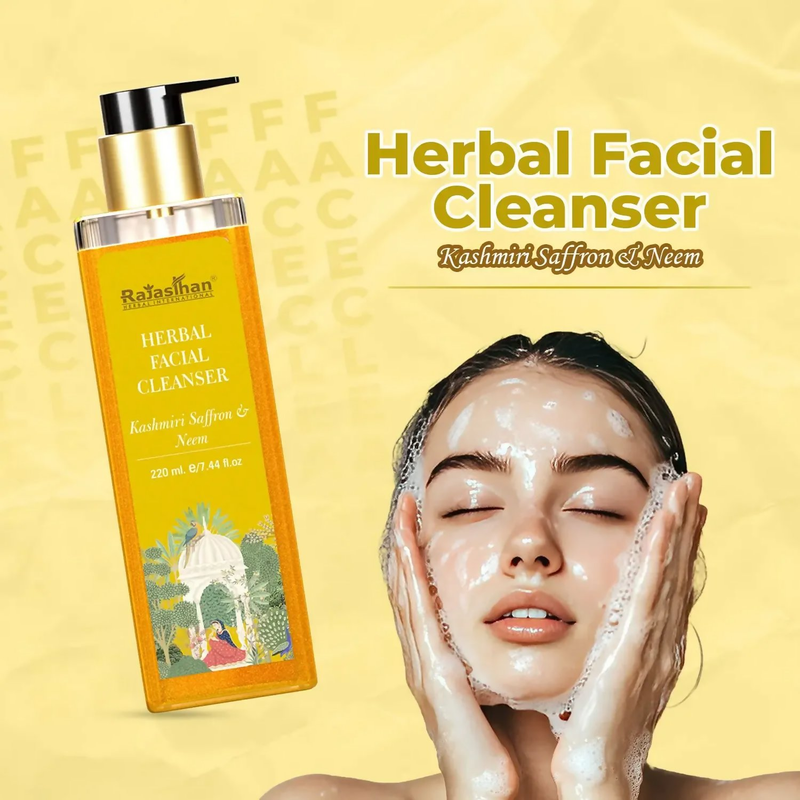 Rajasthan Herbals Herbal Facial Cleanser with Kashmiri Saffron & Neem