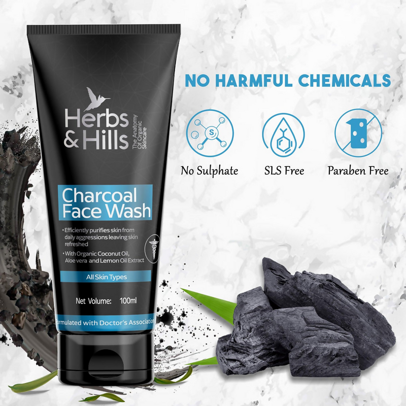 Herbs & Hills Charcoal Face Wash